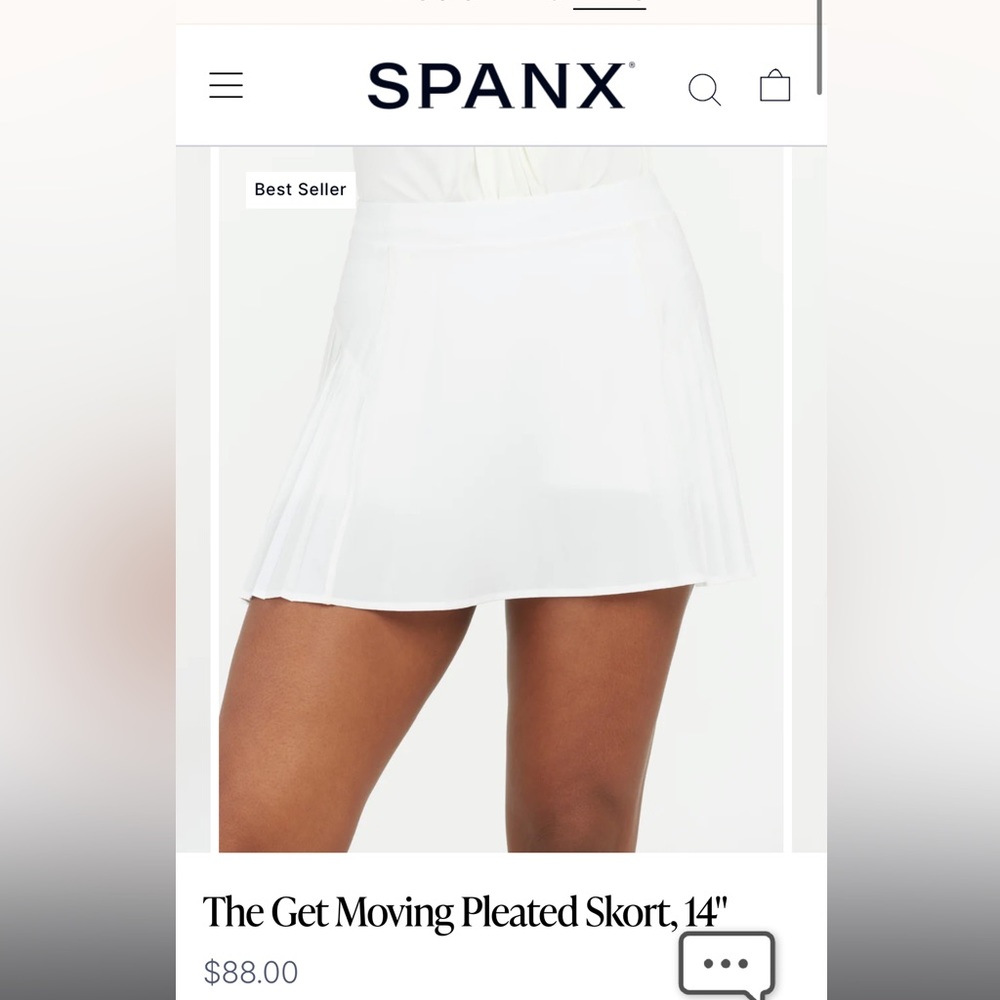 SPANX Get Moving Pleated Skort - new with tags!